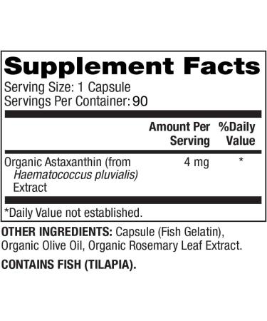 Dr. Mercola Astaxanthin 4mg - 90 Capsules (Non-GMO, Soy Free, Gluten Free) - Buy Online on GoSupps.com