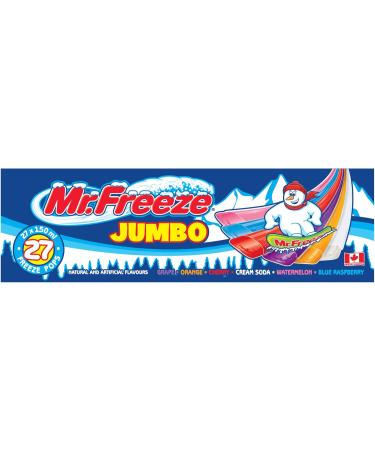 Mr. Freeze Jumbo - Freeze Pops Assorted Flavours (6) 27 x 150ml 150 ml (Pack of 27) - Buy Online on GoSupps.com