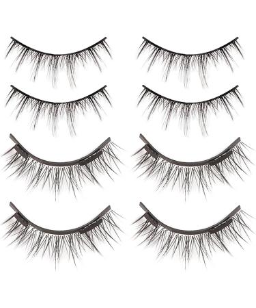 Magnetic False Eyelash Eyelashes Short Set with 2 Pairs Magnetic False Eyelashes for Parties Natural Lashes for Weddings Birthday Gifts(size:A) - Buy Online on GoSupps.com