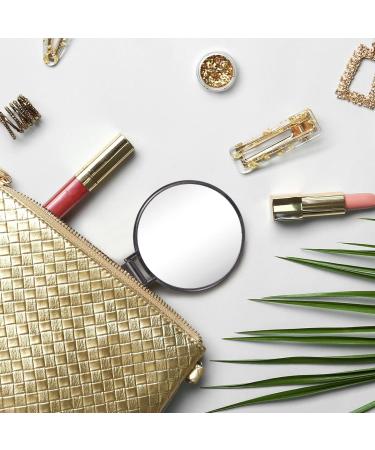 Qislee Compact Mirror Bulk Set - Round Makeup Mirror for Purse (Black) - Pack of 4 - Buy Online on GoSupps.com