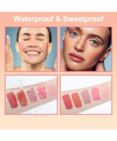 Velvet Matte Liquid Blush - Long Lasting Lightweight Cream Makeup for Cheeks, Eyes, Lips (#02-Lucky) - Buy Online on GoSupps.com