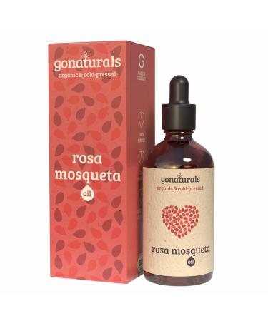 GONATURALS GoNaturals Pure Organic Rosehip Oil 100 ml - Anti-wrinkle Anti-scar Anti-stretch Mark Face Oil for Body - Antioxidant Elastic and Moisturizing Essential Oil