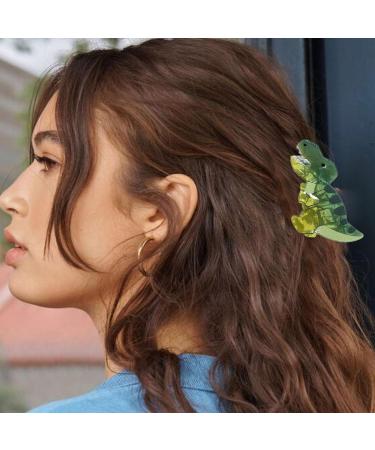 Dinosaur Hair Clips Cartoon Acrylic Hair Jaw Clamps - Novelty Fashionable Acrylic Animal Hair Clips For Children Women Kids Little Girls Tyrannosaurus Rex - Buy Online on GoSupps.com