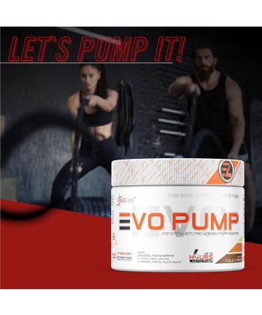Evolabs Evo-Pump Pre Workout Booster - Instant Pump & Energy Boost | 240g Cola-Citrus Powder for Ultimate Performance - Buy Online on GoSupps.com