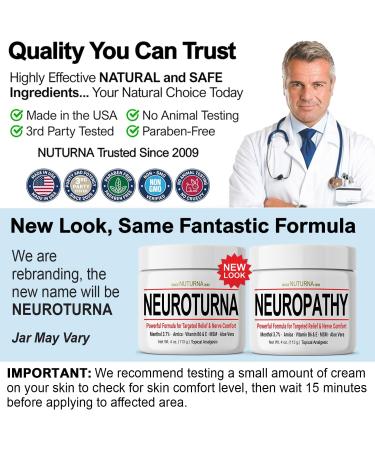 Neuropathy Nerve Relief Cream - Fast Acting Ultra Strength for Feet Hands & Legs | Soothing Menthol Arnica & Aloe Vera - Extra Large 6 oz - Buy Online on GoSupps.com