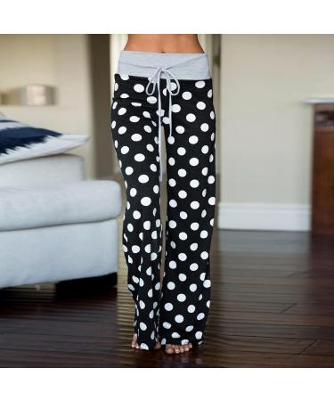 Shop Women's Plus Size Wide Leg Jogging Pants | Casual Dot Print Bohemian Style Beach & Homewear Pants - Buy Online on GoSupps.com