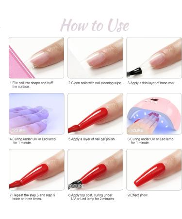 PEACECOLOR 10ml Gel Polish Gel No Wipe Top Coat Shine Finish and Long Lasting Soak Off UV Nail Lamp Gel A1 - Buy Online on GoSupps.com
