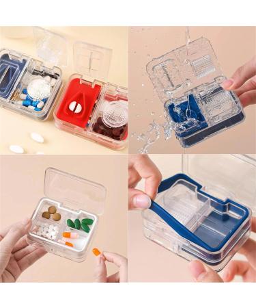 Portable Multifunctional Medicine Box | 3-in-1 Double-Sided Pill Organizer | Travel Moisture-Proof Pill Case for Purse & Pocket (White - Buy Online on GoSupps.com
