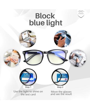 LC Eyewear Blue Light Filter Glasses for Men & Women - Ultra Lightweight Anti-Fatigue Gaming Goggles - Stylish Black Design - Buy Online on GoSupps.com