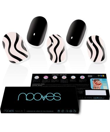  NOOVES NOOVES Nail Gel Sheets | Bold Zebra - Art Design 20 Pieces Premium Semi-Cured Gel Nails Gel Nail Stickers 1 Nail File and 1 Orange Stick Vegan - Buy Online on GoSupps.com