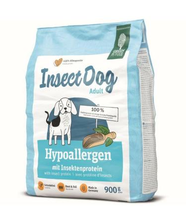 Green Petfood InsectDog Hypoallergen (1 x 900 g) | Adult | Premium Dry Food for Adult Dogs with Allergies | Insect Protein | Grain Free | Sustainable Dog Food | Pack 1