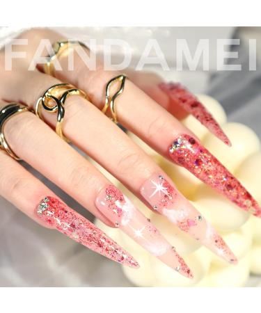 Fandamei 24 Colors Glitter Holographic Sequins Set - Iridescent Flakes for Festival Decorations DIY Crafts & Nail Design - Buy Online on GoSupps.com