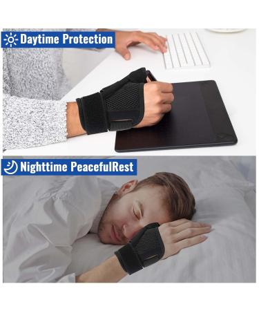 Zikenis Thumb brace right and left universal thumb rail soft and breathable light stabilization and reduced thumb joints arthritis and carpal tunnel pressure universal size black - Buy Online on GoSupps.com
