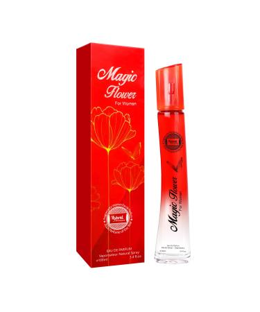 Hybrid & Company Women Magic Flower Red Exotic Eau De Parfum Natural Spray Vaporisateur 3.4 Fl Oz MAGIC FLOWER EXOTIC 3.4 Fl Oz (Pack of 1)