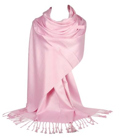 GFM Smooth Shiny Surface Pashmina Style Scarf (L9) L9-bglb-2-baby Pink