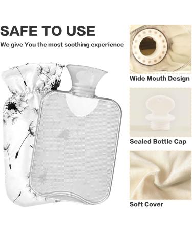 NAANLE 2L Hot Water Bottle with Dandelion Cover - Pain Relief for Menstrual Cramps & Heat Therapy - Buy Online on GoSupps.com