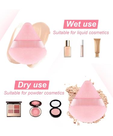 8-Piece Triangle Velour Makeup Puff Set | Soft Cosmetic Blender Sponges - Buy Online on GoSupps.com