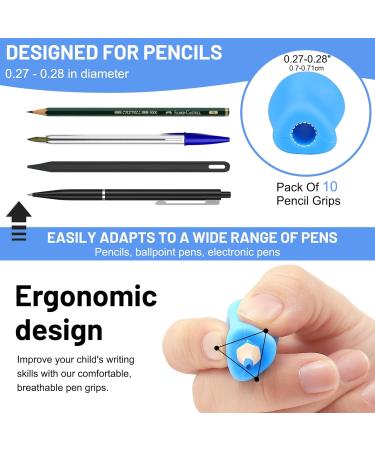 Buy Propog 10-Piece Ergonomic Writing Aid for Kids | Silicone Pencil Holders for Left & Right-Handed Children - Buy Online on GoSupps.com