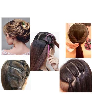 4 Pairs Hair Tail Tools Hair Braid Accessories Ponytail Maker for Women Girls French Braid Tool Loop for Hair Styling (4 Colors Set) - Buy Online on GoSupps.com