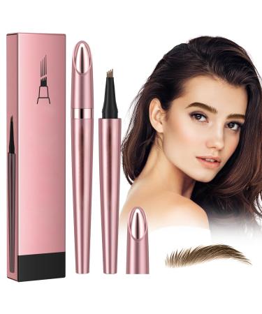 Microblading Eyebrow Pencil Kaluofan Microblading Eyebrow Pen Eyebrow Pencil Microblading Long-lasting Waterproof Creat Natural and Unique Makeup Look(Light Brown)