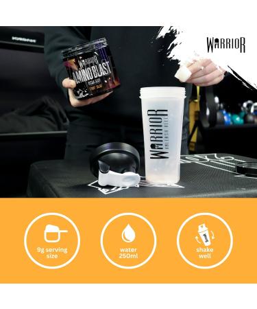 Warrior Amino Blast 270g BCAA Powder Branched Chain Amino Acids Supplement Intra Workout & Recovery Energy Drink 30 Servings (Fruit Salad) - Buy Online on GoSupps.com