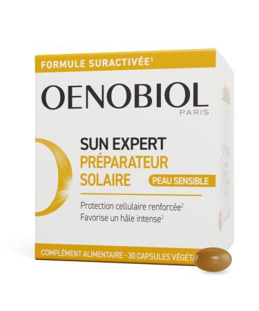 Oenobiol OENOBIOL SUN EXPERT Sun Preparer for Sensitive Skin - Reinforced Cell Protection2 - Promotes an intense and radiant tan - Food Supplement 30 capsules - 1 Month Programme