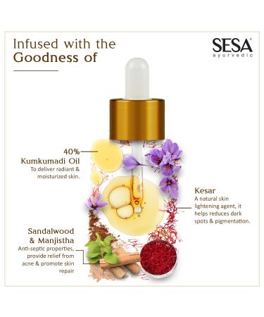Sesa Kumkumadi Face Serum | 40% Kumkumadi Thailam for Radiant Skin | Lightweight Non-Sticky | Suitable for All Skin Types | 30ml - Buy Online on GoSupps.com