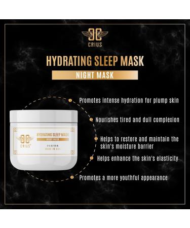 Hydrating Sleep Mask 4 Oz - Made in USA Quick Absorption Non-GMO Cruelty-Free | Quality Ingredients for Overnight Skin Renewal - Buy Online on GoSupps.com