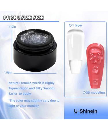 U-shinein 2x15ml Solid Nail Glue Gel - Best Acrylic & Press-On Nail Tips Adhesive for Perfect Manicure - Buy Online on GoSupps.com
