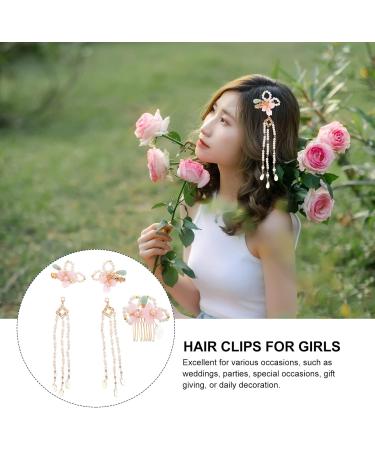 FRCOLOR 1 Set Comb Flower Headpiece Hemfu Hair Clip Hair Clips with Flowers Wedding Headwear Long Hair Clips with Tassels Hanfu Hair Accessories for Children Temperament Hair Clip - Buy Online on GoSupps.com
