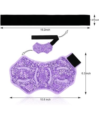 Ankle/Sport Foot Ice Therapy Wrap - Hot Cold Gel Pack with Adjustable Brace for Sprains, Plantar Fasciitis, Achilles Tendonitis - Purple - Buy Online on GoSupps.com