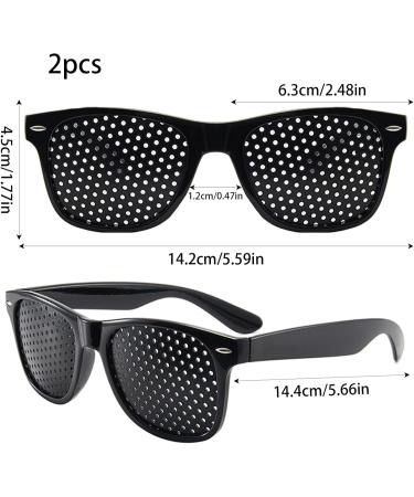 Buy MISFUN Pinhole Glasses - 2 Pack Black Grid Glasses for Eye Training & Relaxation - Foldable Lattice Design Perfect for Vision Improvement - Buy Online on GoSupps.com