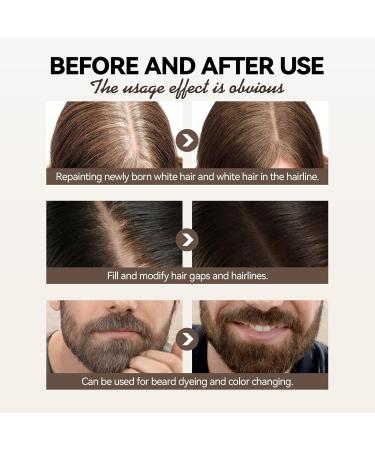 Root Cover Up Powder Long Lasting Hairline Shadow Powder with Applicator and Mirror Root Coverage Portable for Woman Grandma Women Man Instant Thicker Fuller Look 02 - Buy Online on GoSupps.com