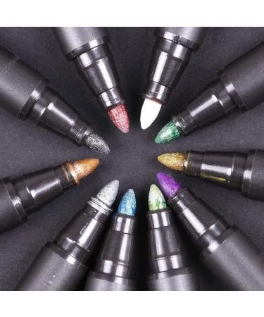 BOXUN Metallic Markers Pen for Rock, Ceramic, Glass, Plastic - 10 Metallic Colors - Buy Online on GoSupps.com