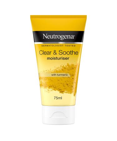 Neutrogena Clear and Soothe Moisturizer with Turmeric Hydrates Skin Oil Free 2.5 Ounce (Pack of 3)