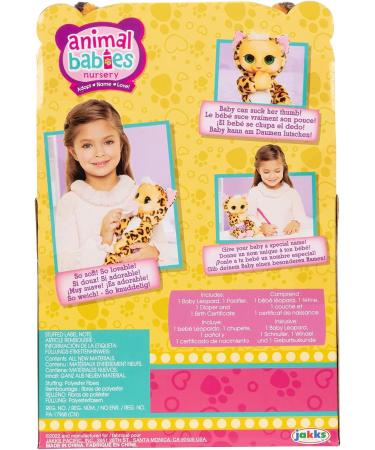 Personalized Baby Plush Leopard with Birth Certificate, Diaper & Pacifier - 10.5 Inch - Buy Online on GoSupps.com