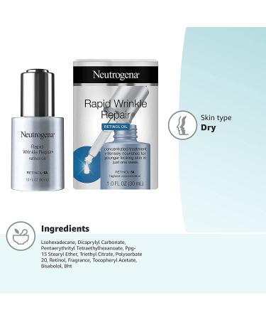Neutrogena Rapid Wrinkle Repair Retinol Oil 1 fl oz - Anti-Aging Serum for Youthful Skin - Buy Online on GoSupps.com