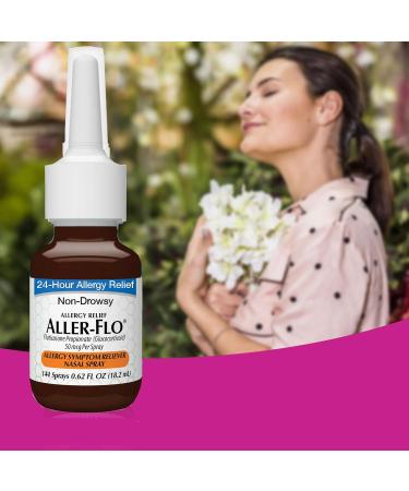 Aller-Flo Fluticasone Propionate (Glucocorticoid) 50 mcg Allergy Nasal Spray Bundle with Exclusive Allergy Relief - Better Idea Guide (1 Bottle (144 Metered Sprays)) - Buy Online on GoSupps.com