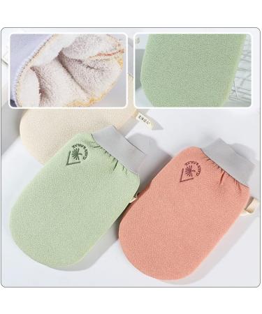 Exfoliating Bath Scrubs - 2pcs Green Scrub Gloves for Men & Women | Dead Skin Remover & Massage Shower Accessories | International Shipping - Buy Online on GoSupps.com