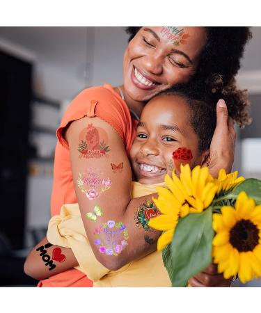 Mother's Day Temporary Tattoos - 12 Sheets, 108 Pieces Mom Themed Stickers for Party Decoration & Favors - Buy Online on GoSupps.com