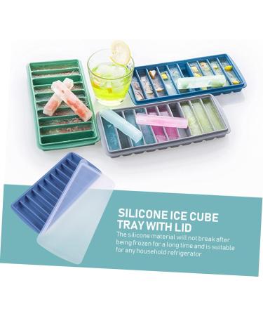 GRIRIW Square Ice Cube Tray 1pc Lid Shaped Household Kitchen Cube Bar Shop DIY Design Dessert Supply Tray Making Ice Home Mold 24.5X11.5CM Blue - Buy Online on GoSupps.com