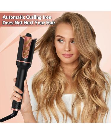 Automatic Hair Curler | 1 Curling Iron with Large Slot Auto Rotating 4 Temps & 3 Timer Settings | Dual Voltage & Auto Shut-off for Perfect Curls - Black - Buy Online on GoSupps.com