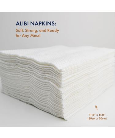 ALIBI Napkin - Soft and Absorbent 500 1-Ply White Lunch Napkins - Disposable Multi-Purpose Paper Napkins for Everyday Use Events and Parties - Versatile and Convenient - Buy Online on GoSupps.com