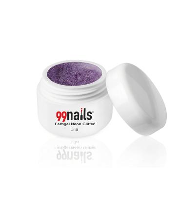 99Nails Color Gel Neon Glitter - Purple 5ml | Vibrant UV Nail Art Gel for International Shipping - Buy Online on GoSupps.com