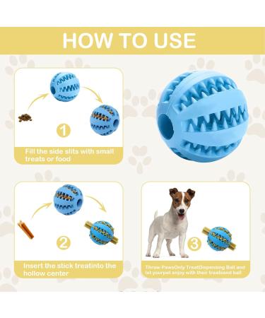 Buy 2 Blue & Orange Natural Rubber Dog Feeding Balls | Treats & Snack Toys for Small & Medium Dogs - Enhance Intelligence Playtime! - Buy Online on GoSupps.com