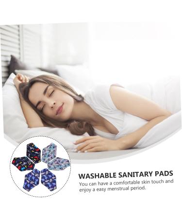 Washable Cloth Pads 6pcs Set for Women - Reusable Bamboo Charcoal Period Pads - Buy Online on GoSupps.com
