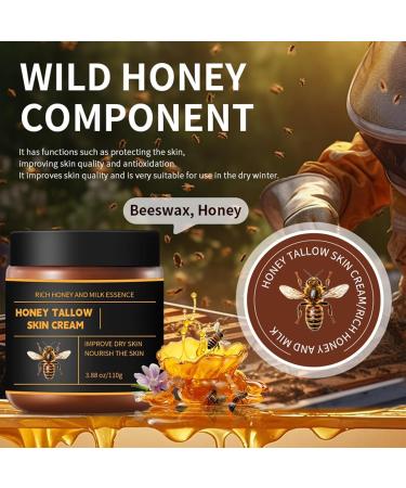 Cr me de soin au beurre de miel baume au miel et au suif de b uf nourrissant en profondeur doux adoucissant et lissant cr me hydratante pour peaux s ches et sensibles 3pc - Buy Online on GoSupps.com