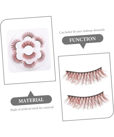 4 Pairs natural colored fake lashes curly European and American makeup false lashes false eyelashes wispy women false lashes 3d eyelashes slim Imitation Fake eyelashes fluffy - Buy Online on GoSupps.com