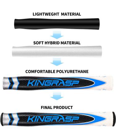 KINGRASP Lightweight Golf Putter Grip 3.0 - Advanced Texture Control, High Feedback | Black White Oversized Design - Buy Online on GoSupps.com