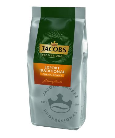 Jacobs Professional Export Traditional Crema Beans - 1kg Arabica & Robusta Coffee for Rich Flavor - Buy Online on GoSupps.com
